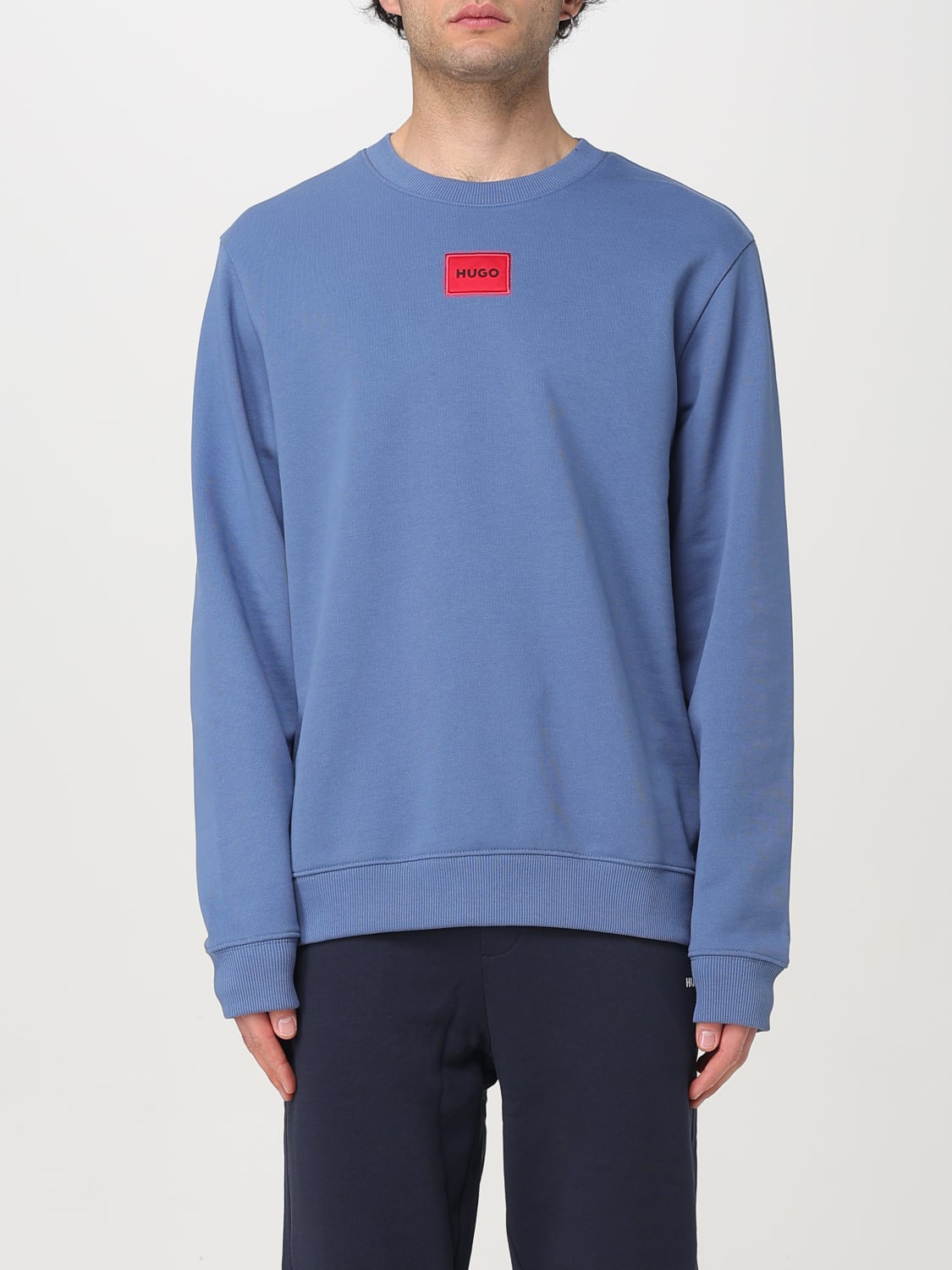 HUGO SWEATSHIRT: Sweatshirt men Hugo, Sky Blue - Img 1
