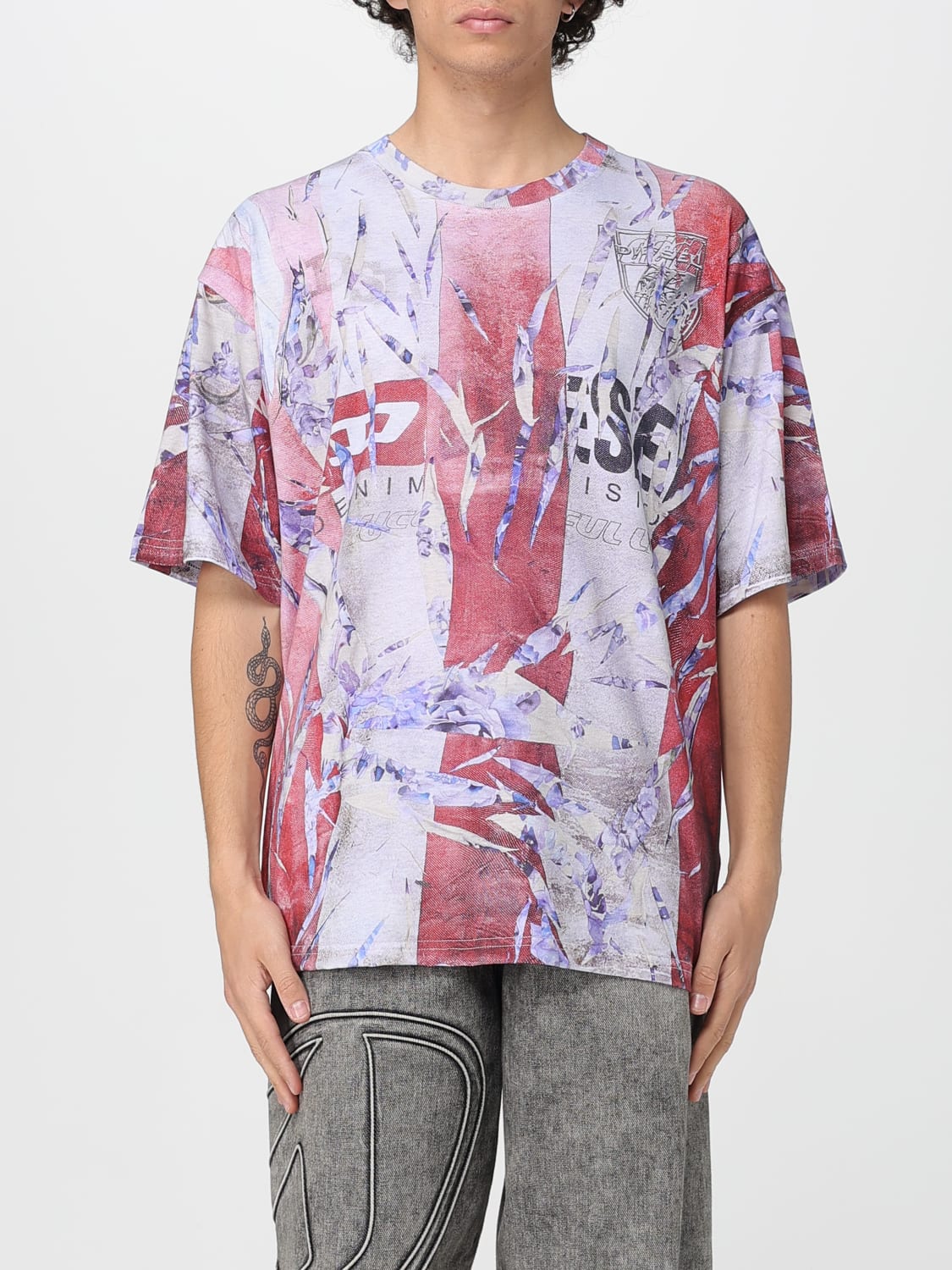Tシャツ・カットソー DIESEL Men T-shirt Lobster A196480HGBY2 42AA DIESEL: T-shirt men - Lobster | Diesel t-shirt A196480HGBY2