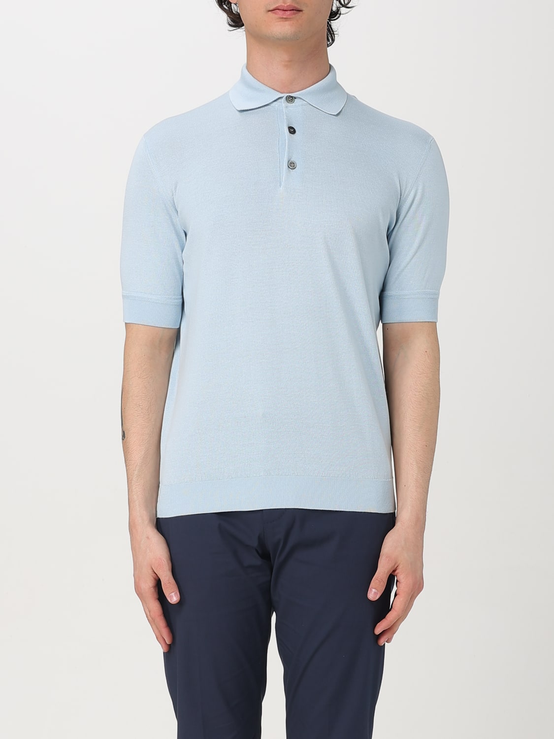 Tシャツ・カットソー PT TORINO Men T-shirt Blue TL4SPM110NTS60MGU 0310 PT TORINO: cotton polo shirt - Blue | Pt Torino polo shirt