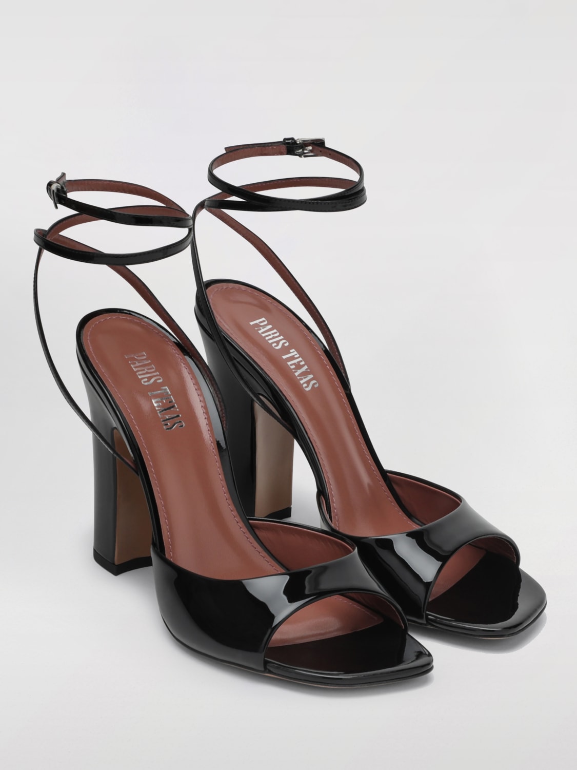 サンダル・ミュール PARIS TEXAS Women Sandals PX1543XVN01 BLK PINK PARIS TEXAS: Flat sandals woman - Black | Paris Texas heeled