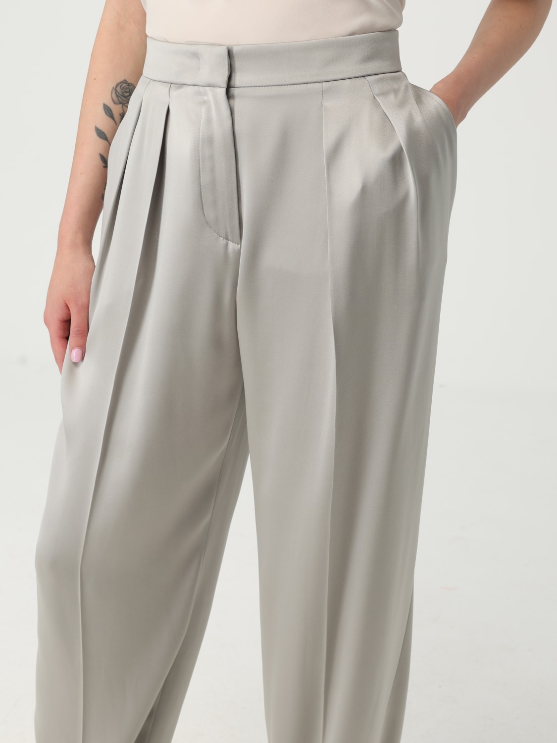 GIORGIO ARMANI PANTS: Pants woman Giorgio Armani, Grey - Img 5