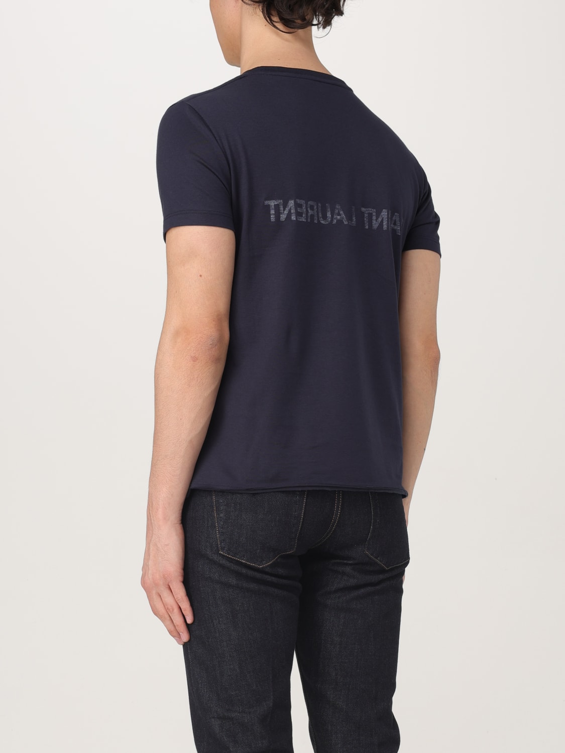 SAINT LAURENT T-SHIRT: T-shirt herren Saint Laurent, Blau - Img 3
