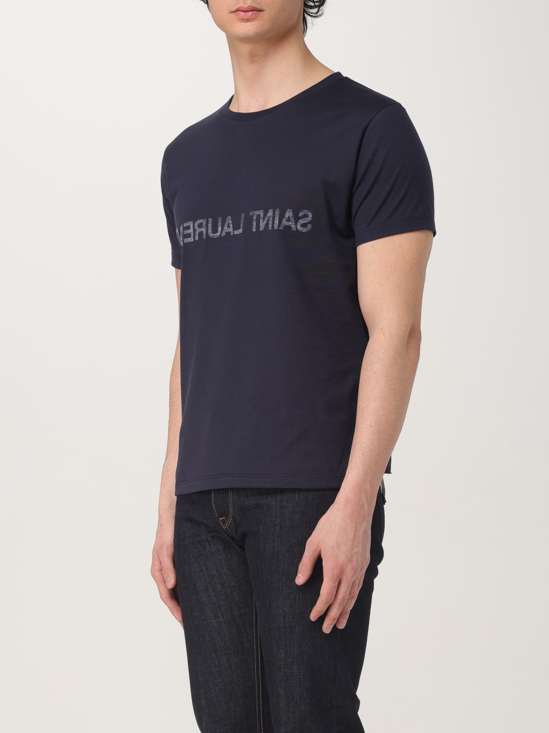 SAINT LAURENT T-SHIRT: T-shirt herren Saint Laurent, Blau - Img 4