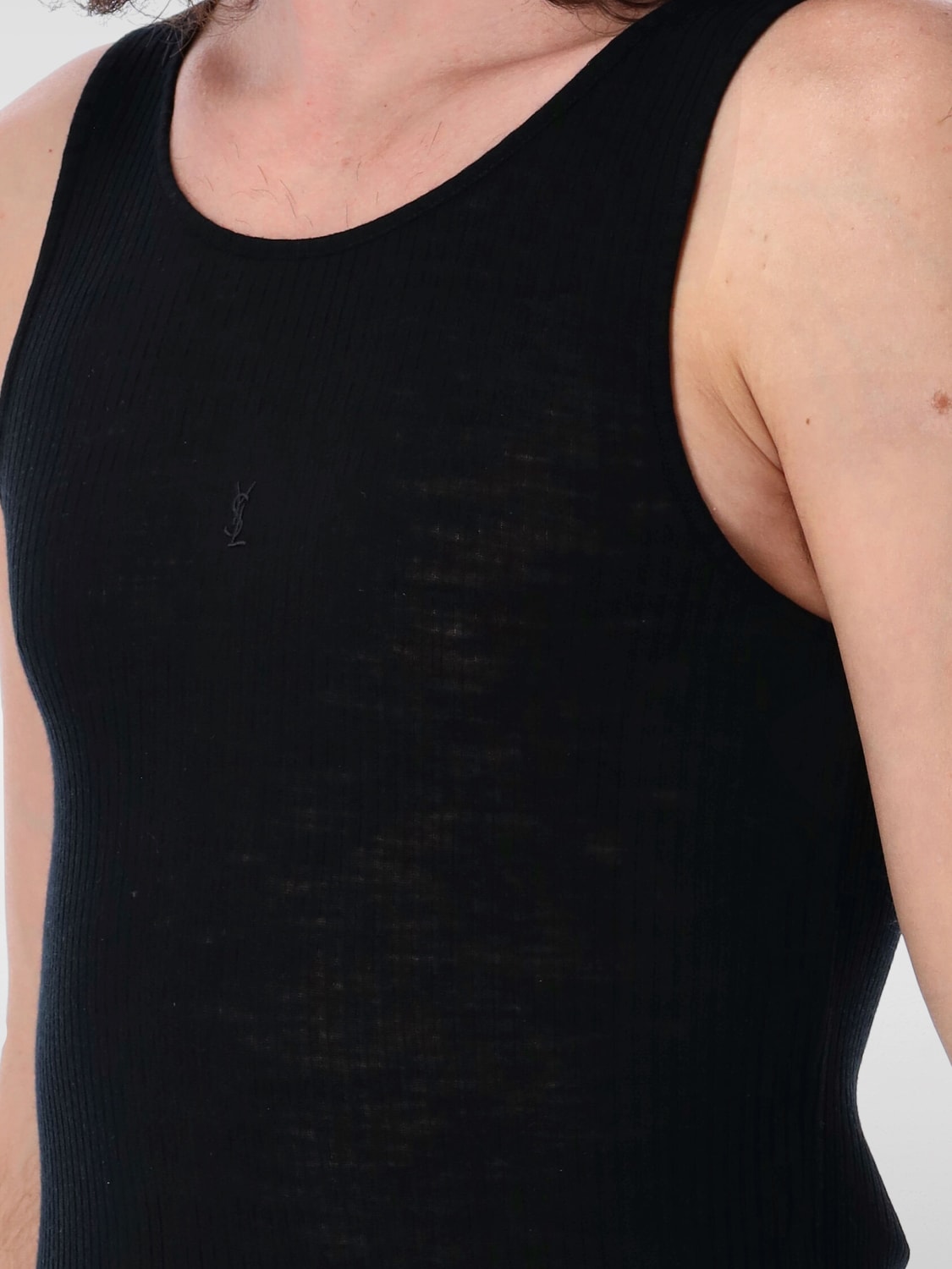 Tシャツ・カットソー Saint Laurent TOP (757294YBMV2) SAINT LAURENT：Tシャツ メンズ - ブラック | GIGLIO.COM