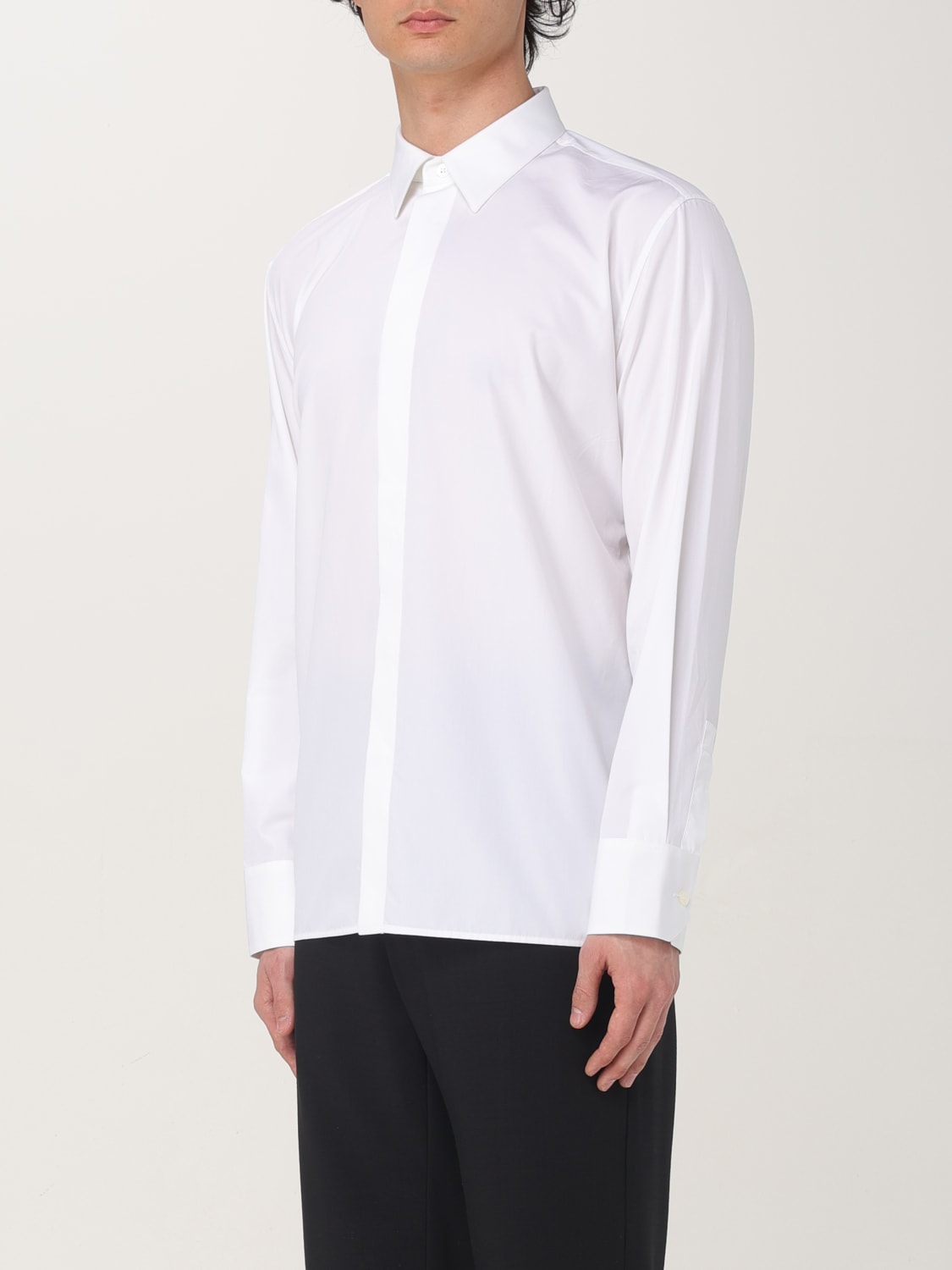 SAINT LAURENT CAMICIA: Camicia classica Saint Laurent in cotone , Bianco - Img 4