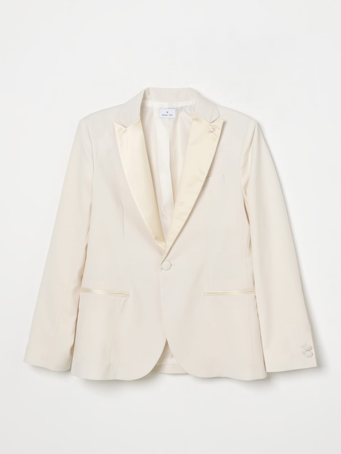 MANUEL RITZ JACKET: Blazer kids Manuel Ritz, Beige - Img 1