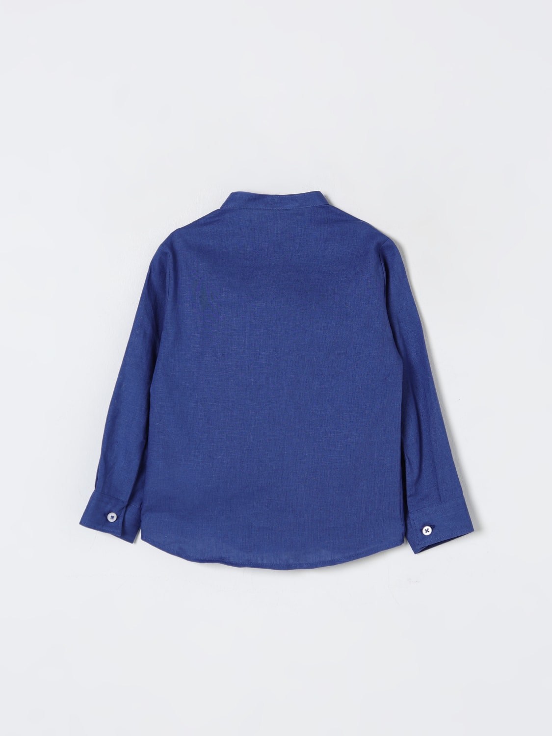 MANUEL RITZ CAMICIA: Camicia classica Manuel Ritz in lino , Blue - Img 2