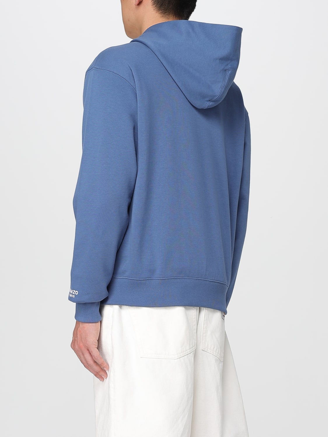 KENZO FELPA: Felpa con cappuccio e zip Kenzo, Blue - Img 2