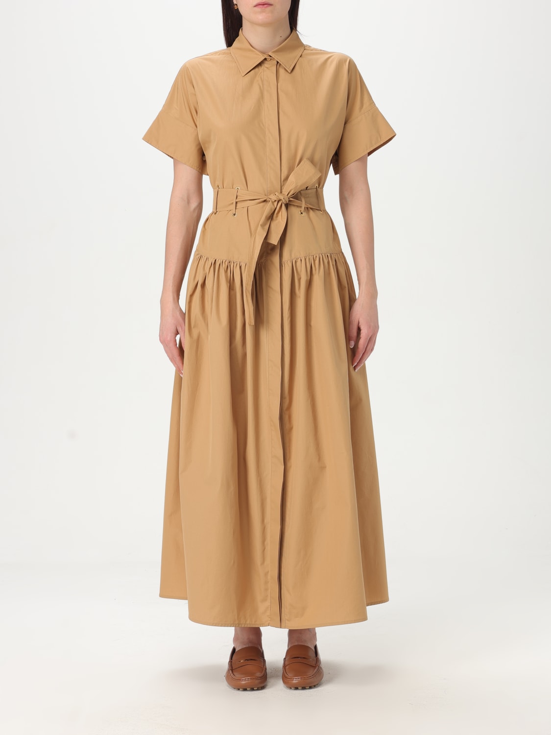 ワンピース Max Mara SS25 'Agoario' dress (2511221062600 048) MAX MARA: Dress woman - Beige | Max Mara dress 2511221062600