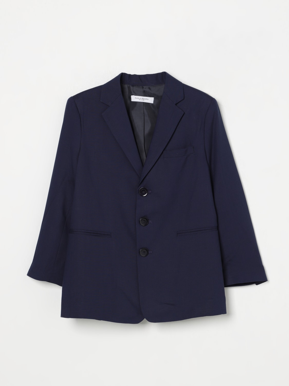 PAOLO PECORA GIACCA: Blazer a monopetto Paolo Pecora, Blue - Img 1