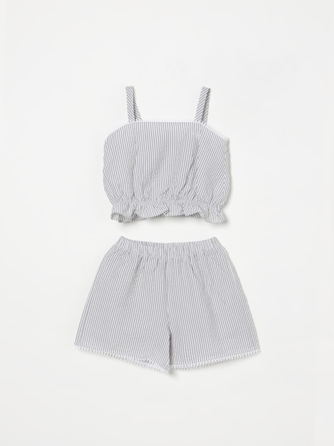 IL GUFO KOMBINATION: Kleid kinder Il Gufo, Grau - Img 1