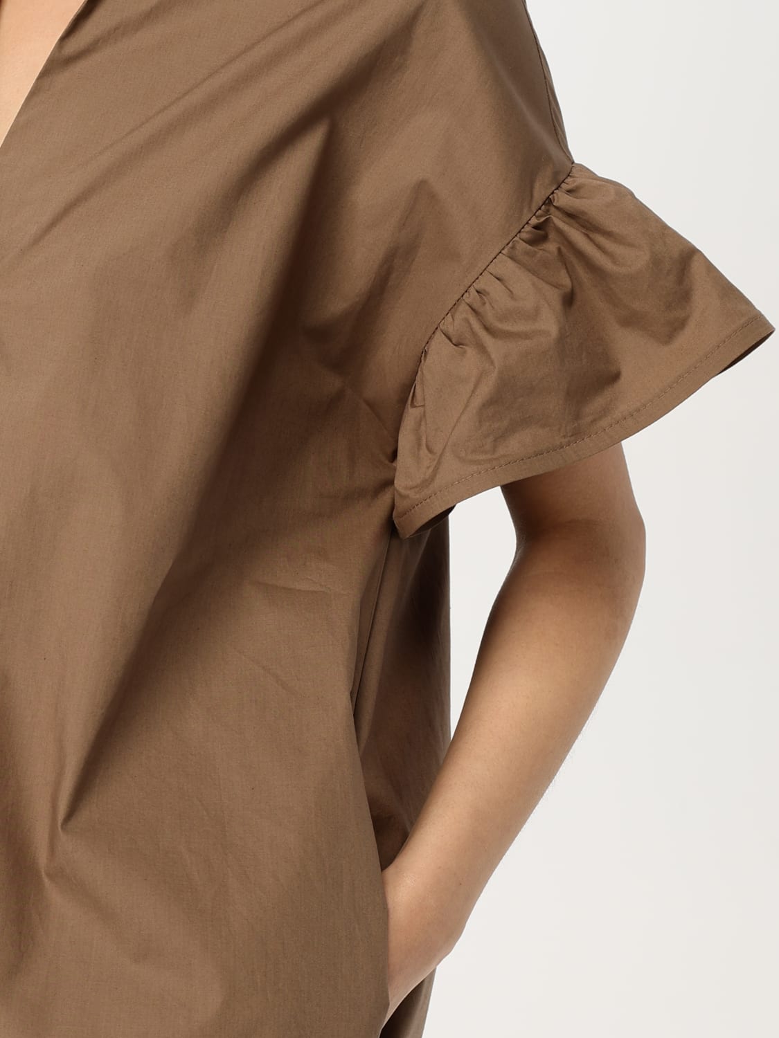 ワンピース KAOS Woman Dress Brown QPJLE018 1066 KAOS: Dress woman - Brown | Kaos dress QPJLE018 online at