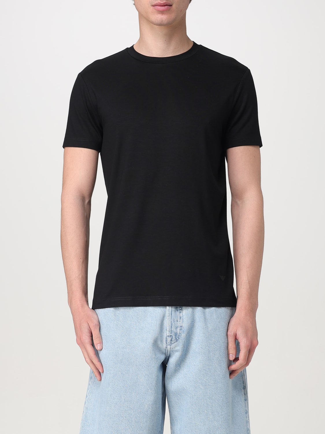 Tシャツ・カットソー EMPORIO ARMANI Men T-shirt Black 8N1TF01JCDZ 0999 EMPORIO ARMANI: T-shirt men - Black | Emporio Armani t-shirt