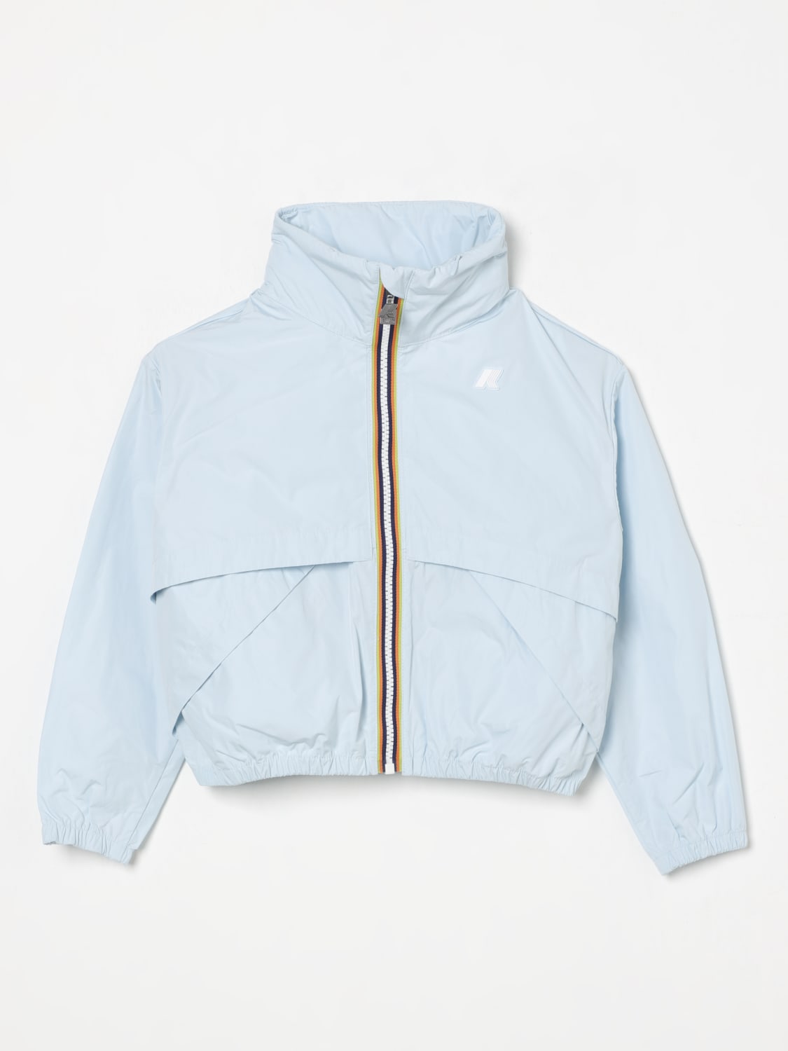 K-WAY JACKET: K-Way technical fabric windbreaker, Gnawed Blue - Img 1