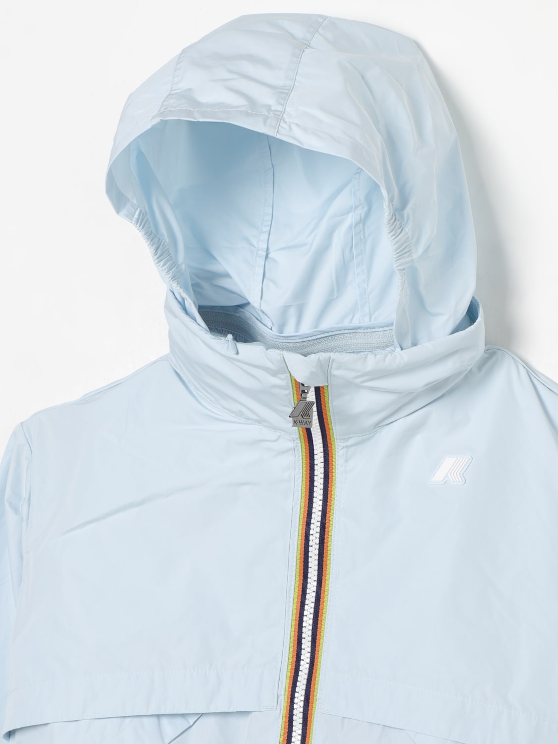 K-WAY JACKET: K-Way technical fabric windbreaker, Gnawed Blue - Img 3