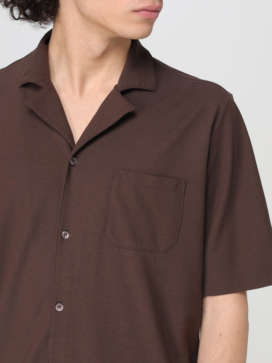Tシャツ・カットソー ZANONE Men T-shirt Sky 815194ZG380 Z3298 ZANONE: T-shirt men - Brown | Zanone shirt 815127ZG380