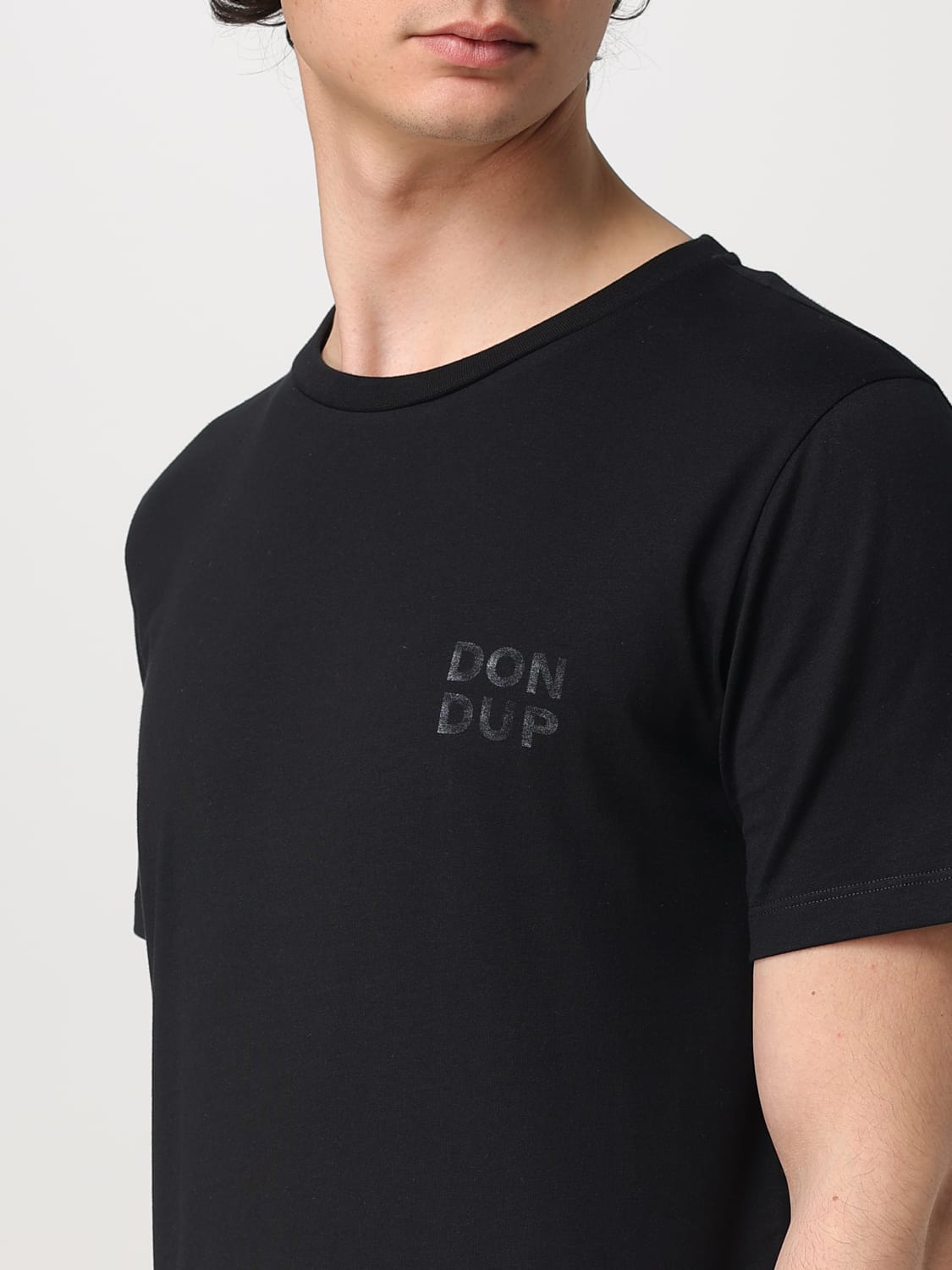 Tシャツ・カットソー DONDUP Men T-shirt Black US198JF0309UIT3 999 DONDUP: T-shirt men - Black | Dondup t-shirt US198JF0309UIT7
