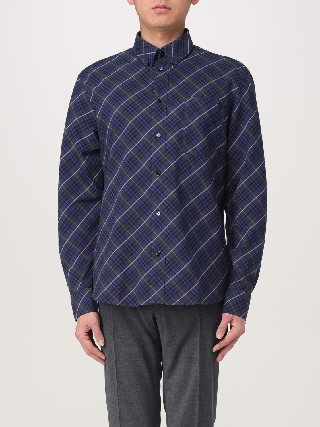 BURBERRY SHIRT: Shirt men Burberry, Blue - Img 1