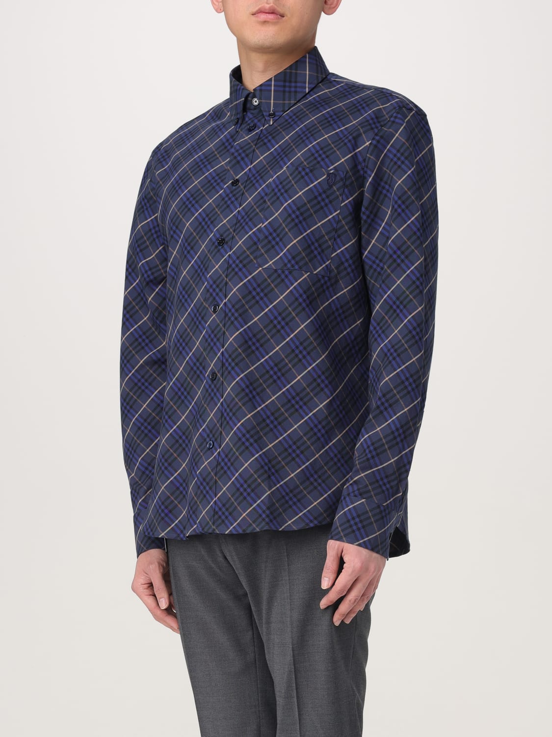BURBERRY SHIRT: Shirt men Burberry, Blue - Img 4