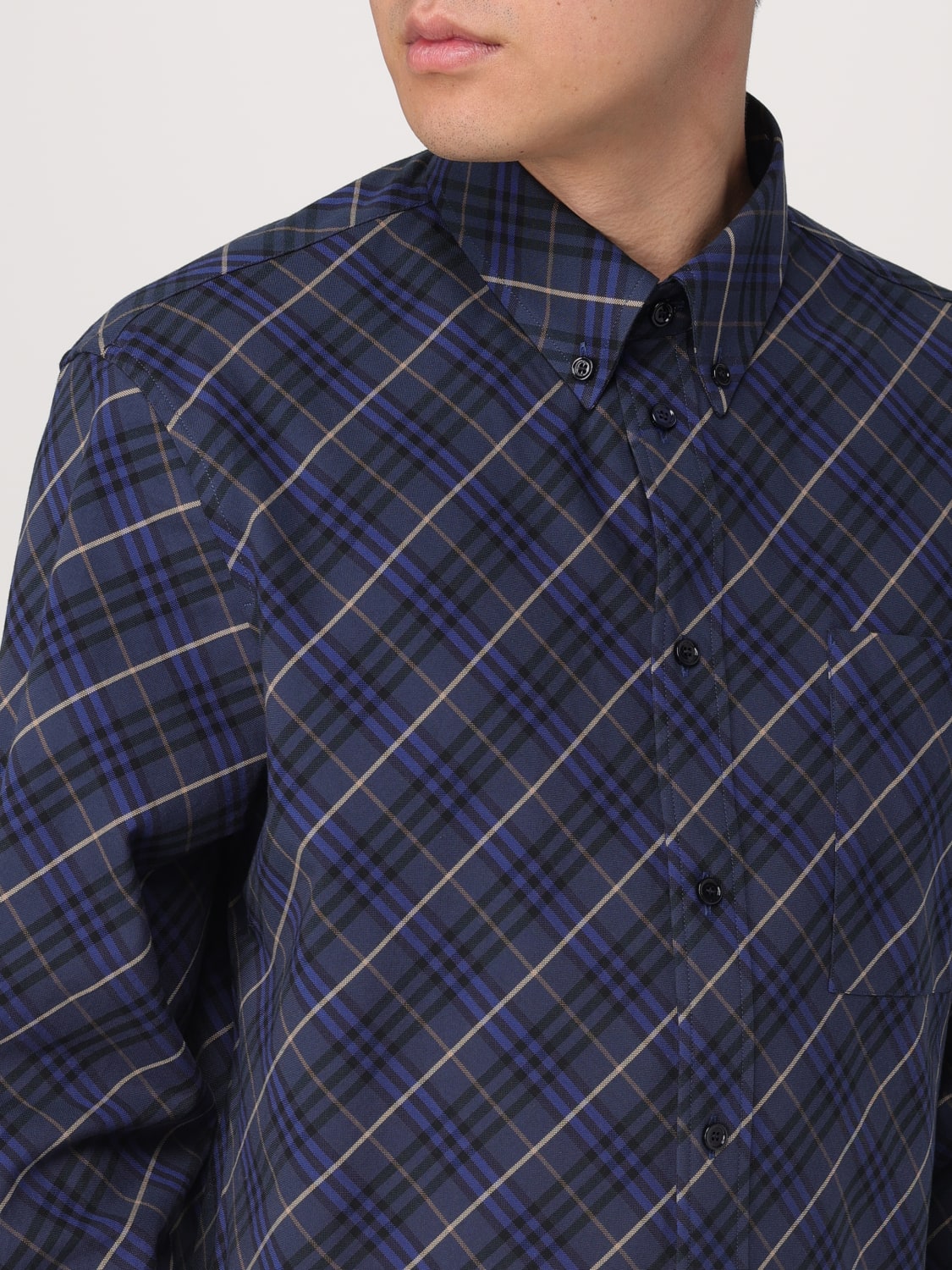 BURBERRY SHIRT: Shirt men Burberry, Blue - Img 5