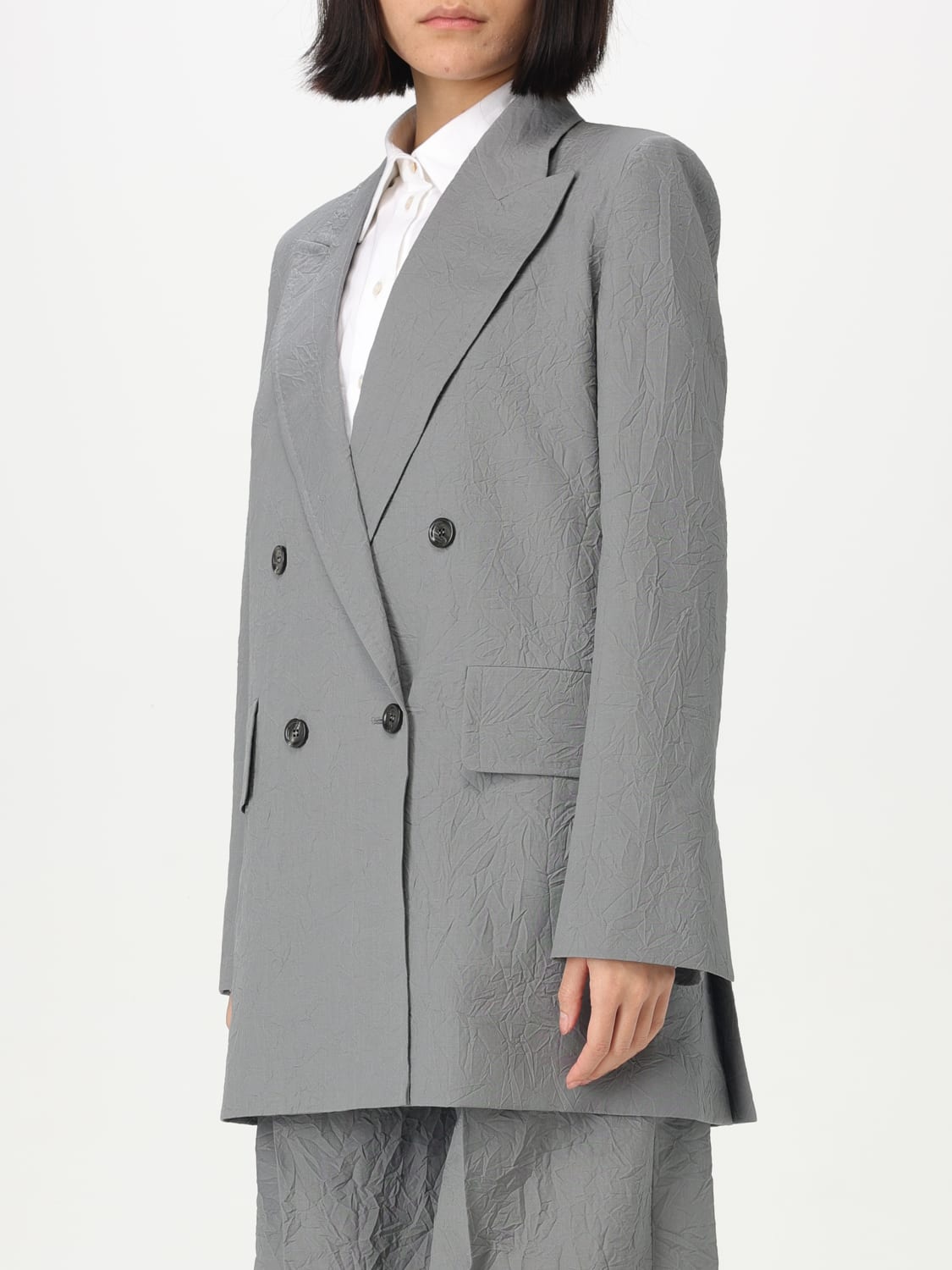 アウターその他 MAX MARA Woman Blazer Grey 2511041373600 002 MAX MARA: Blazer woman - Grey | Max Mara blazer