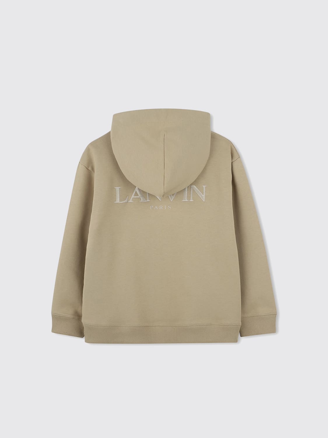 LANVIN MAGLIA: Felpa con cappuccio Lanvin in cotone, Marrone - Img 2