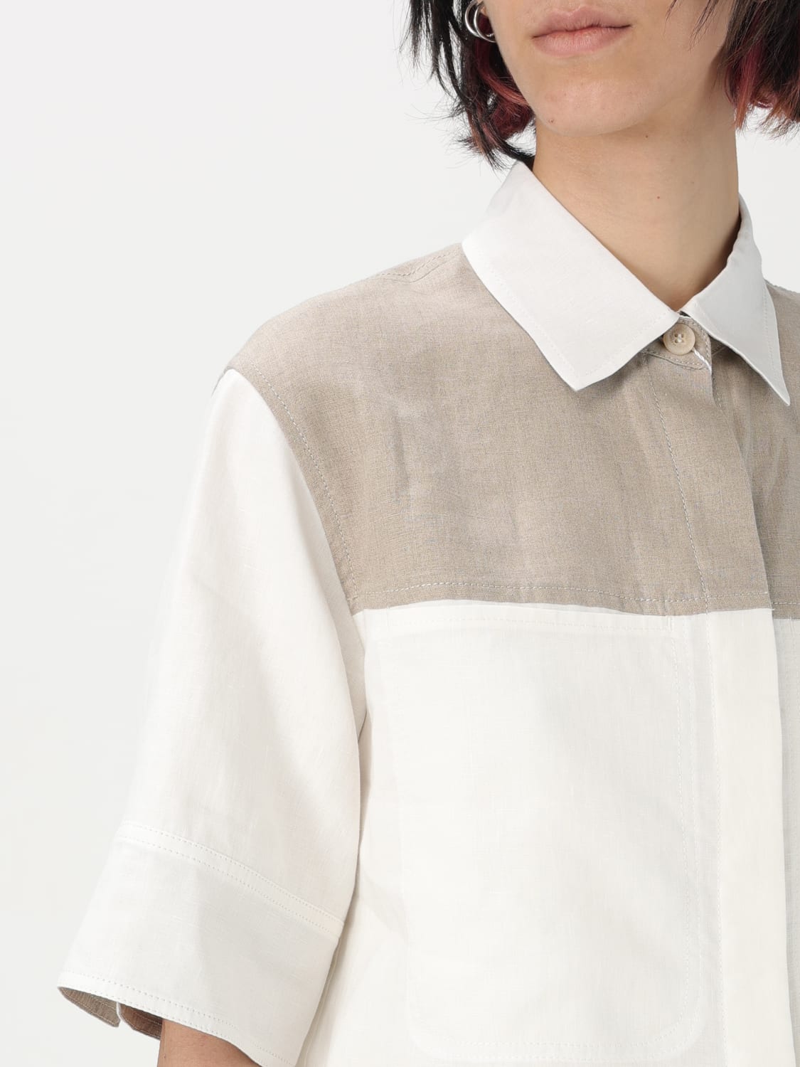 MAX MARA HEMDBLUSE: Pullover damen Max Mara, Weiß - Img 4