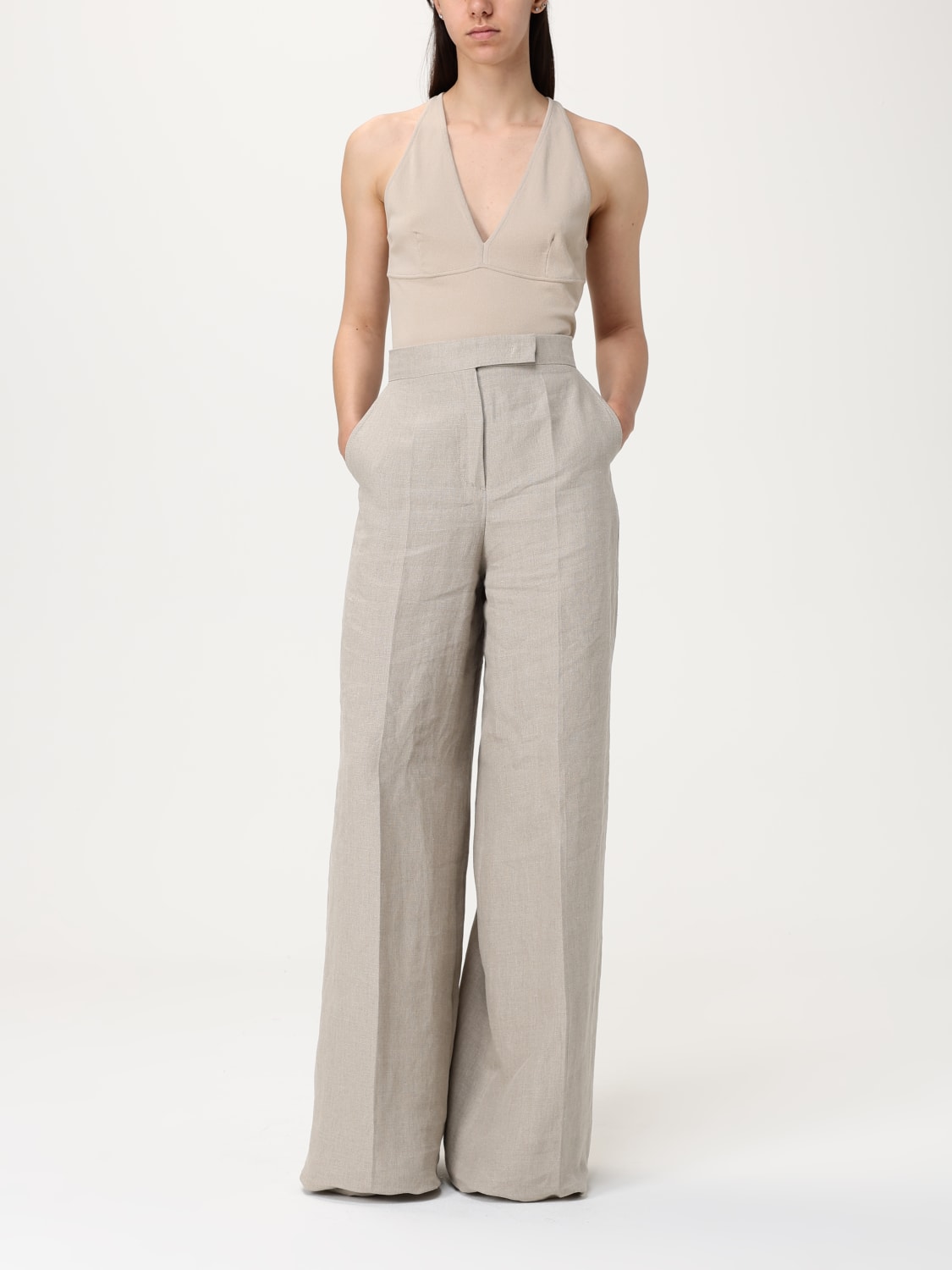 MAX MARA TOP: Top femme Max Mara, Café - Img 2