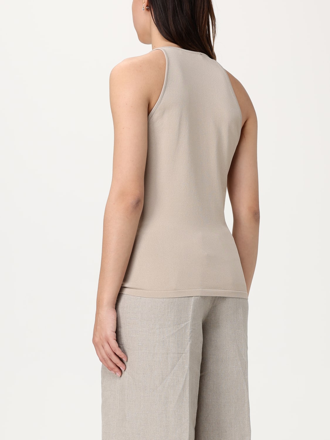 MAX MARA TOP: Top femme Max Mara, Café - Img 3