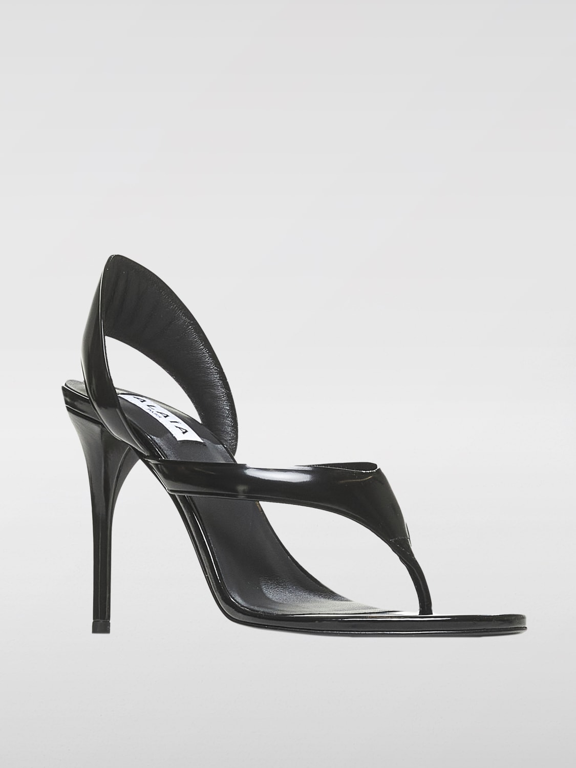 パンプス ALAIA Women Shoes AA3S122CK301LE Black Alaïa Black leather flip-flops | TheDoubleF