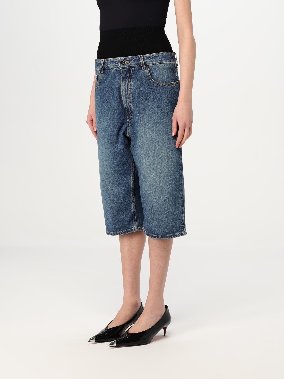 ALAÏA SHORTS: AlaÏa women's Bermuda shorts, Denim - Img 4