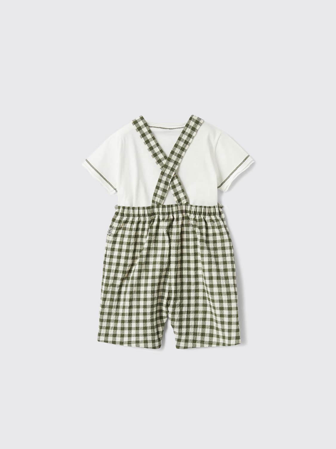 IL GUFO JUMPSUIT: Romper kids Il Gufo, Green - Img 2