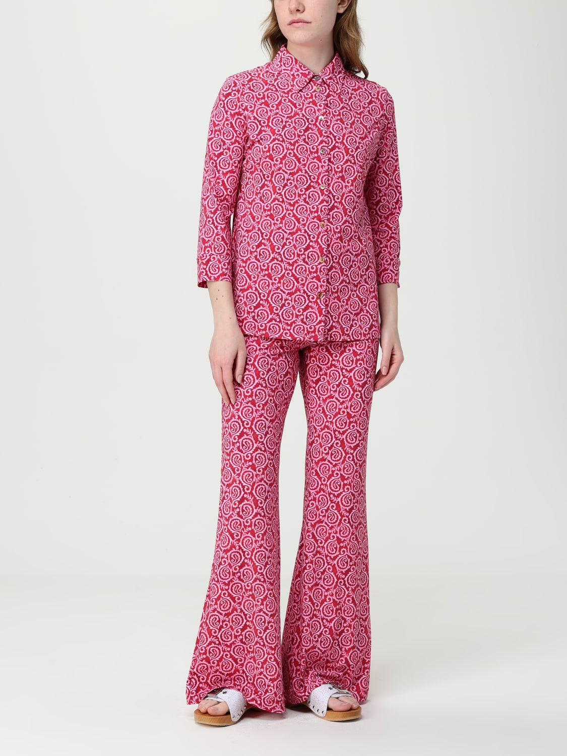 パンツ MALIPARMI Woman Pants Pink JH719570647 C3264 MALIPARMI: Pants woman - Pink | Maliparmi pants JH719570647