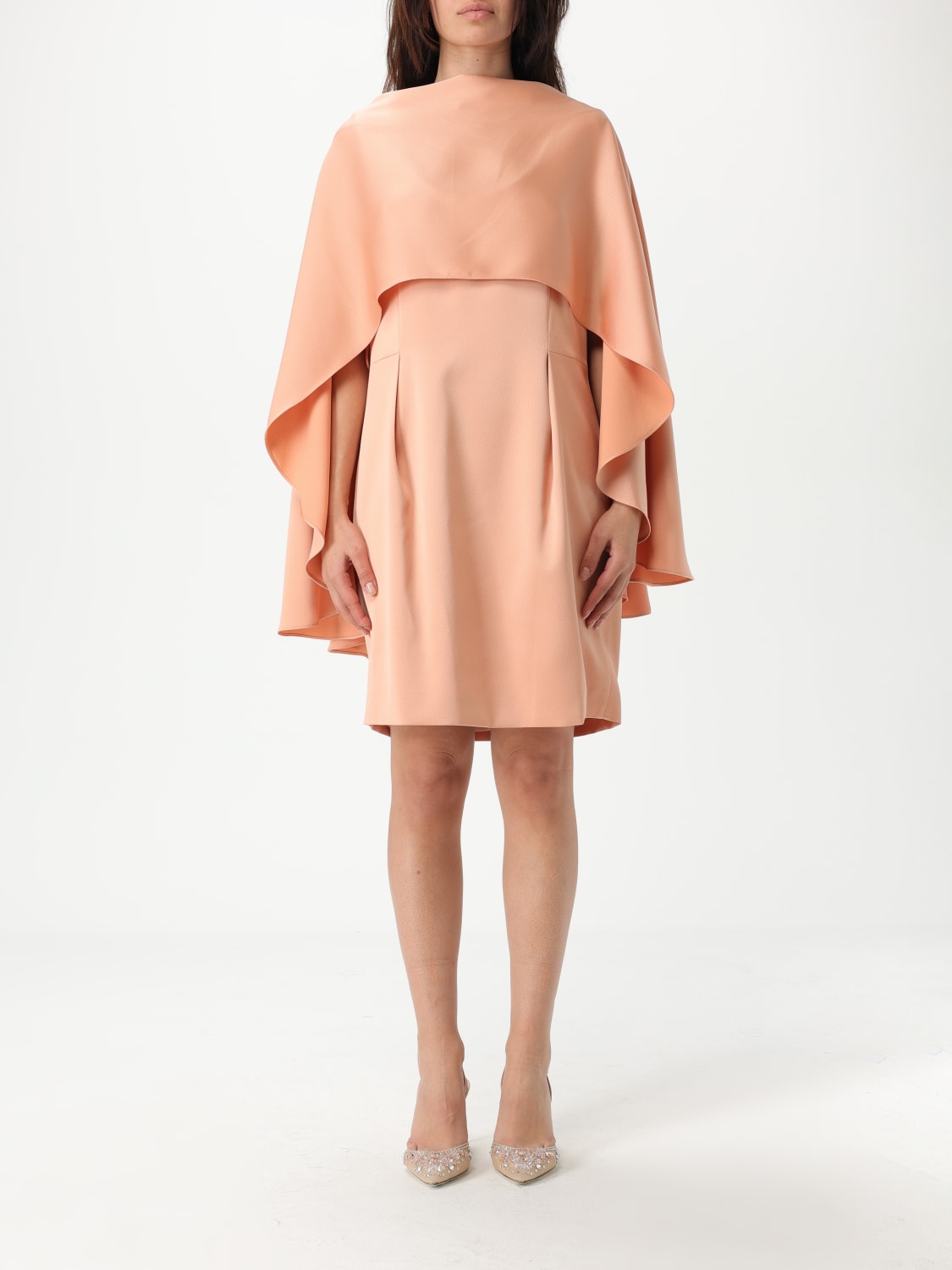 GENNY ABITO: Abito mini Genny in crêpe, Rosa - Img 1