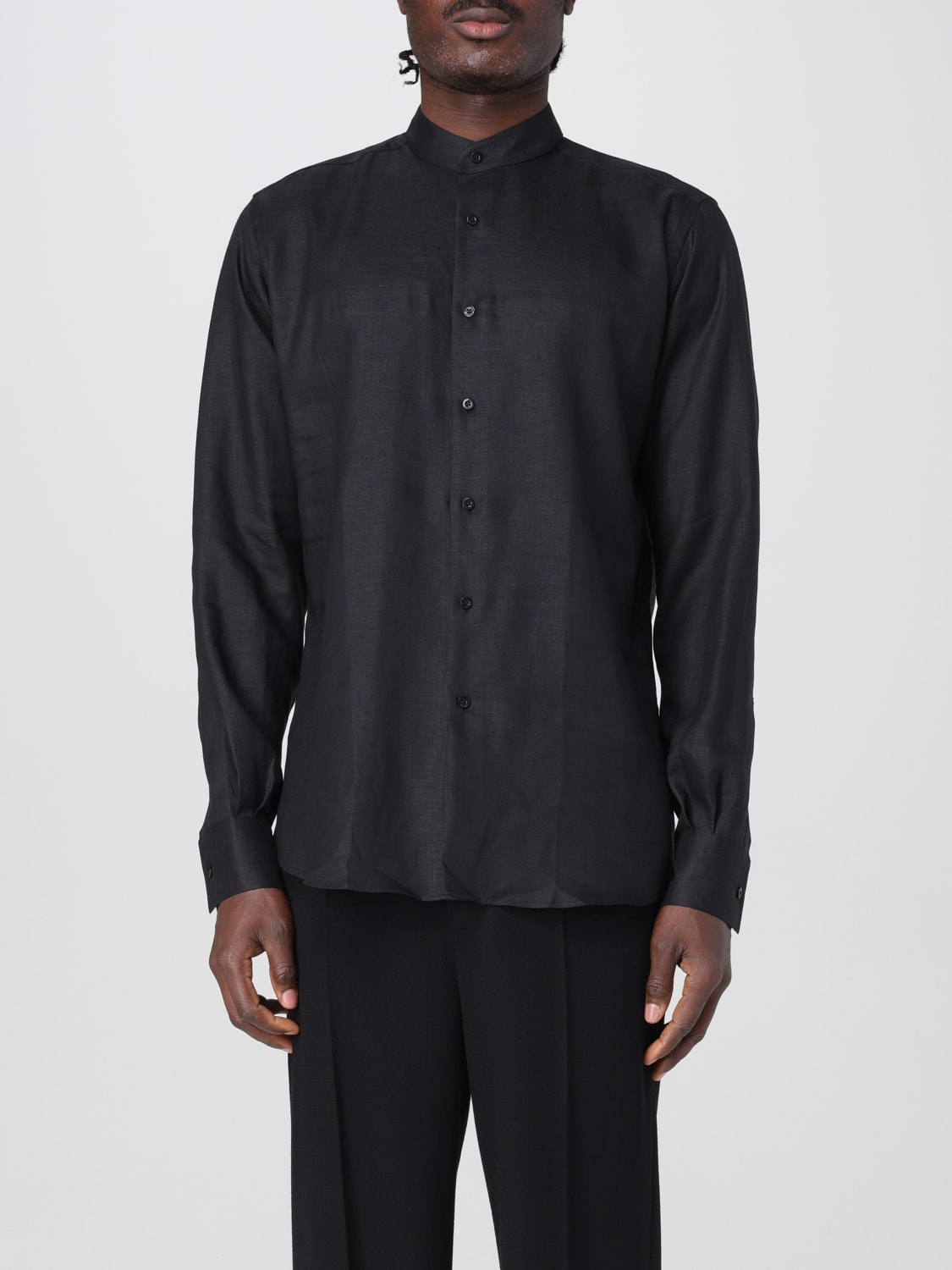 KARL LAGERFELD 셔츠: 셔츠 남성 Karl Lagerfeld, 블랙 - Img 1