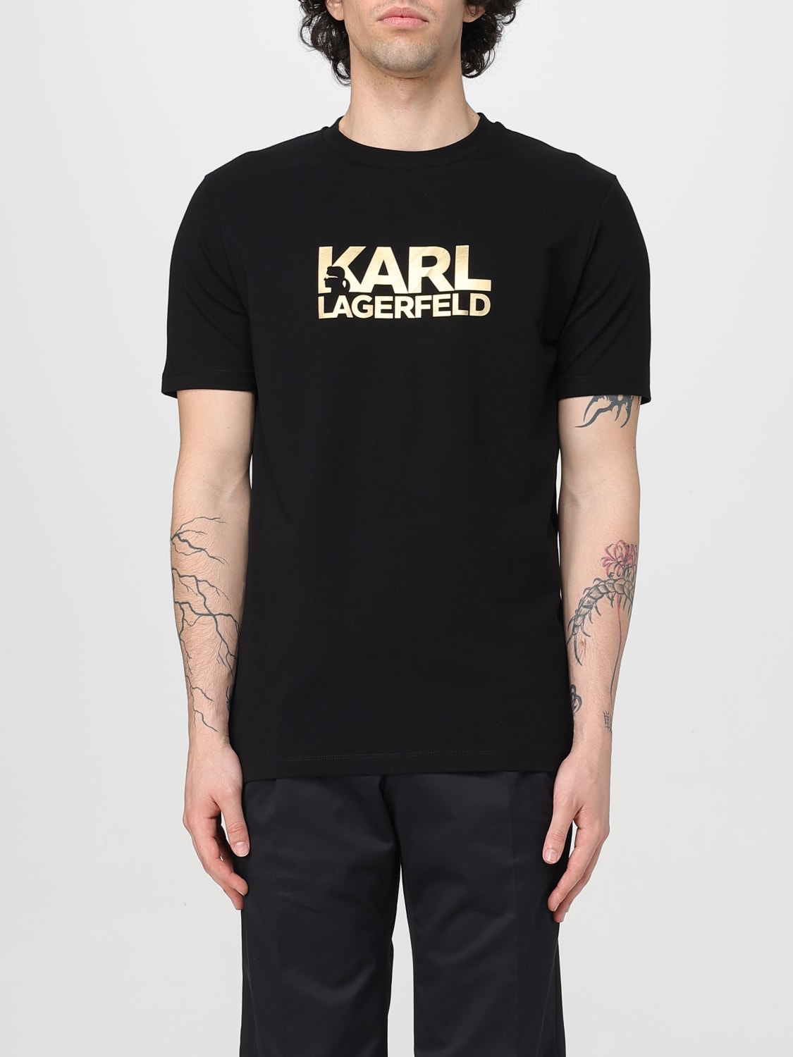 KARL LAGERFELD T-SHIRT: T-shirt men Karl Lagerfeld, Black - Img 1