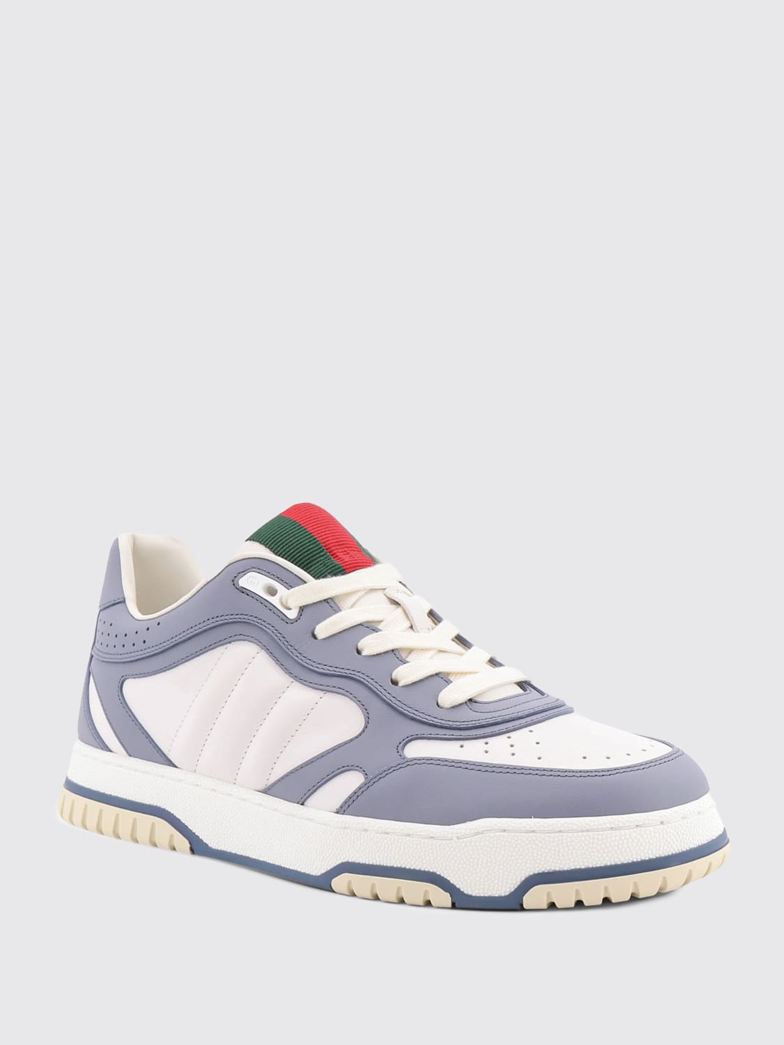 GUCCI SNEAKERS: Sneakers Re-Web Gucci in pelle , Bianco 1 - Img 2