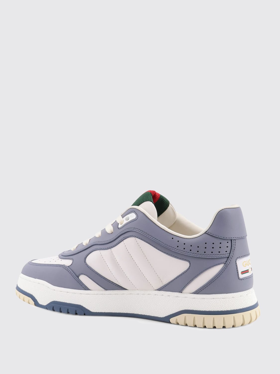 GUCCI SNEAKERS: Sneakers Re-Web Gucci in pelle , Bianco 1 - Img 3