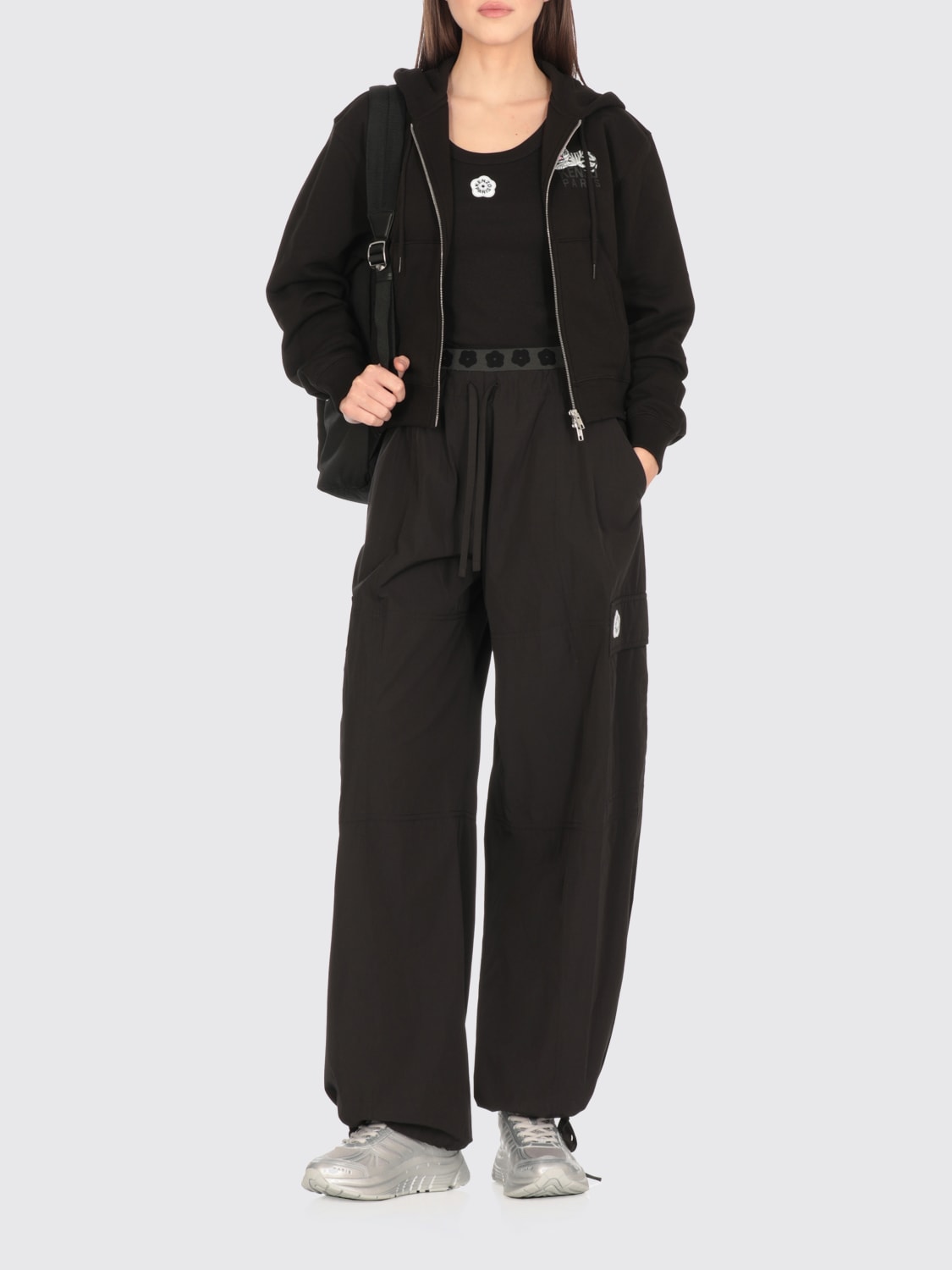パンツ KENZO Woman Pants Black FF52PA1049FI 99 KENZO: Pants woman - Black | Kenzo pants FF52PA1049FI online