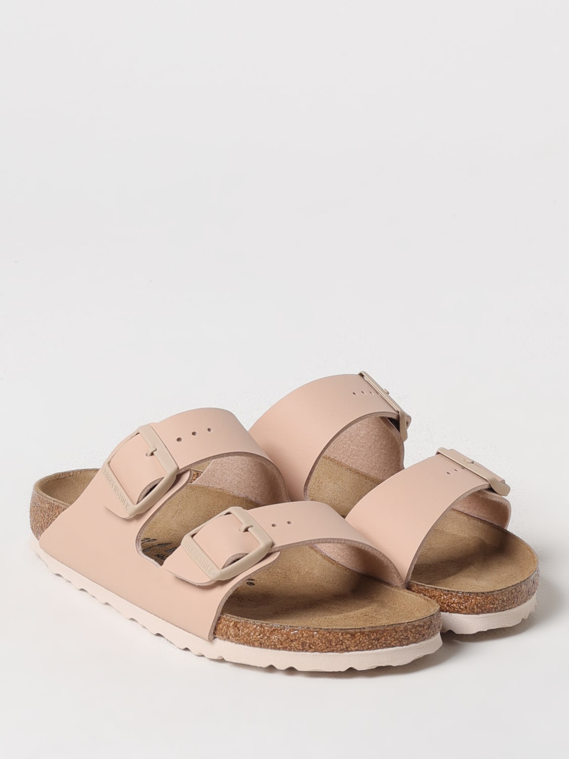 BIRKENSTOCK HEELED SANDAL: Flat sandals woman Birkenstock, Beige - Img 2