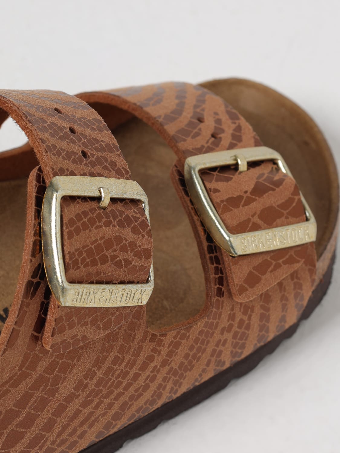 BIRKENSTOCK: Flat sandals woman - Brown | Birkenstock flat BIRKENSTOCK: Flat sandals woman - Brown | Birkenstock flat