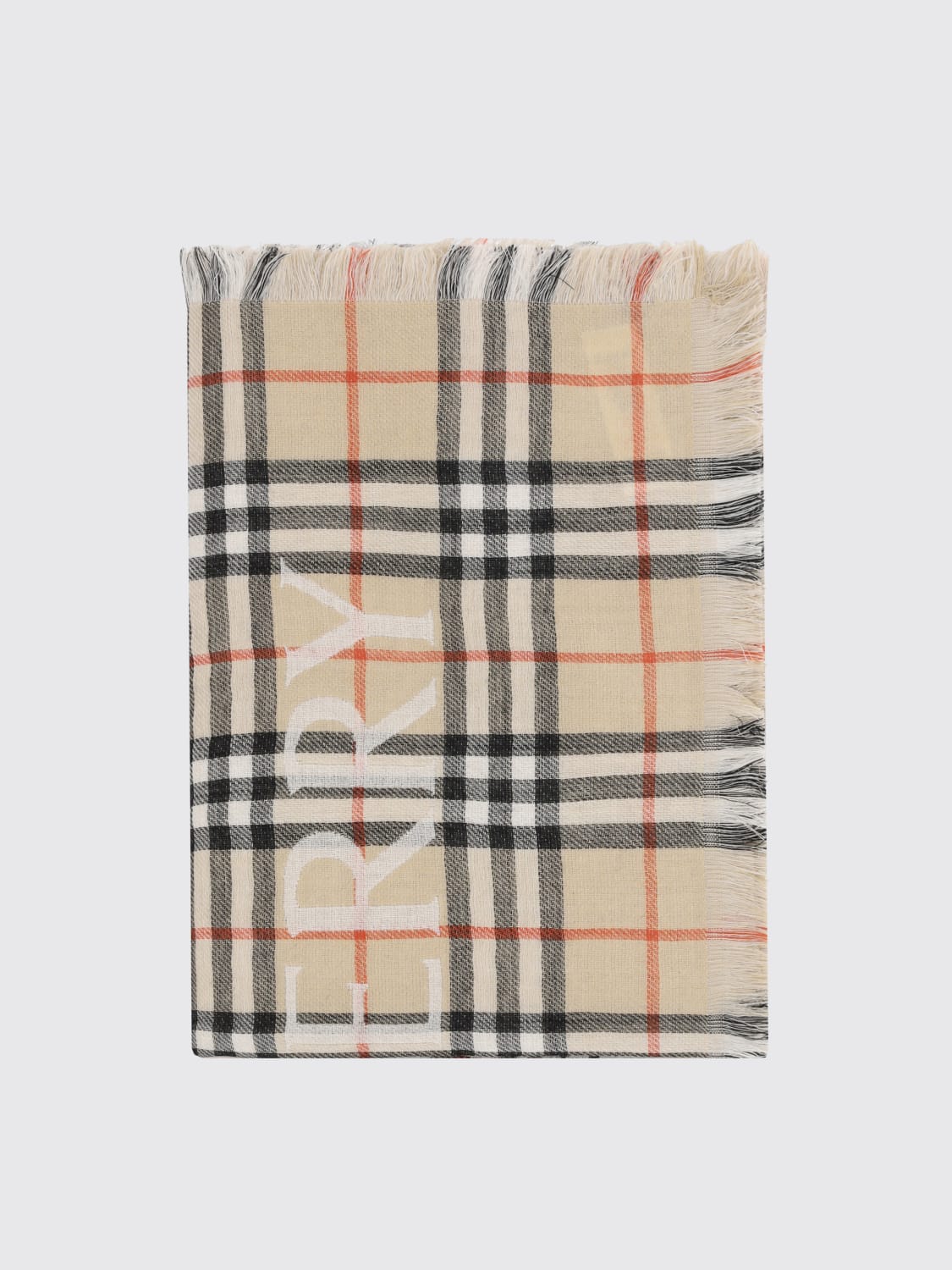 スカーフ BURBERRY Woman Scarf Earth 8105913 BURBERRY: Scarf woman - Earth | Burberry scarf 8105913