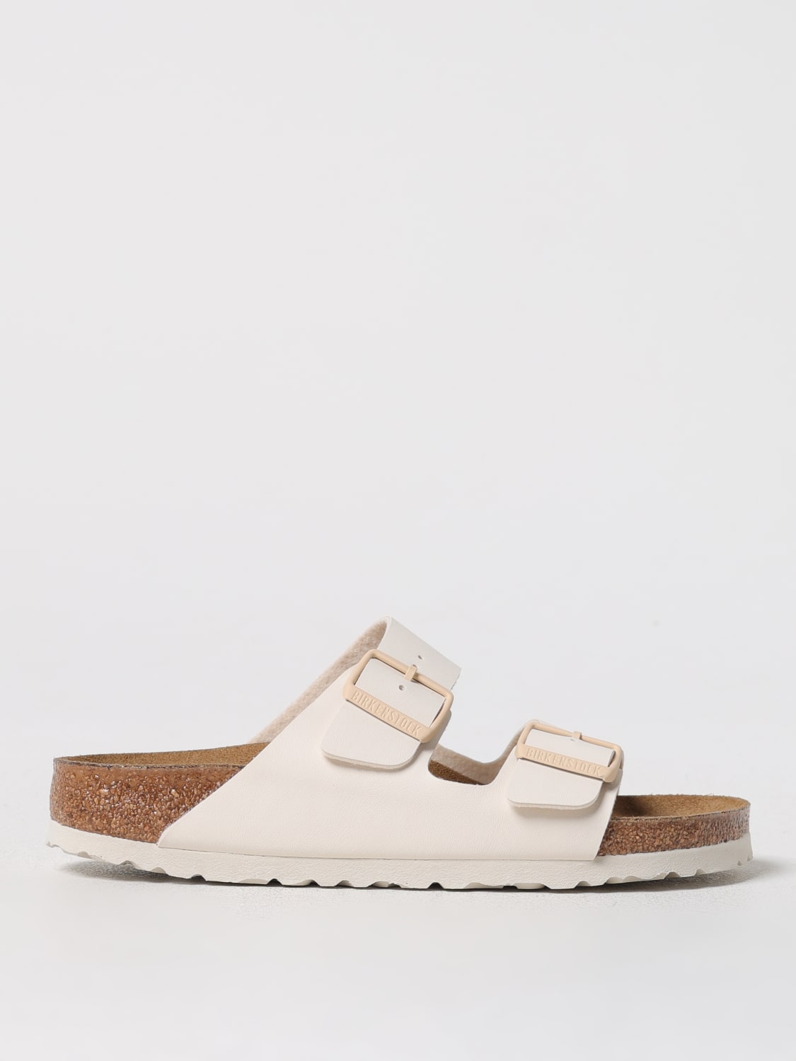 BIRKENSTOCK FLAT SANDAL: Flat sandals woman Birkenstock, Beige - Img 1