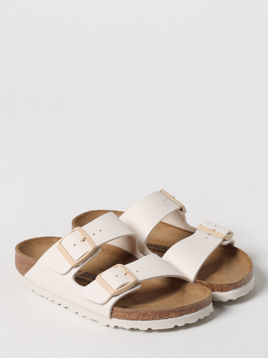 BIRKENSTOCK FLAT SANDAL: Flat sandals woman Birkenstock, Beige - Img 2