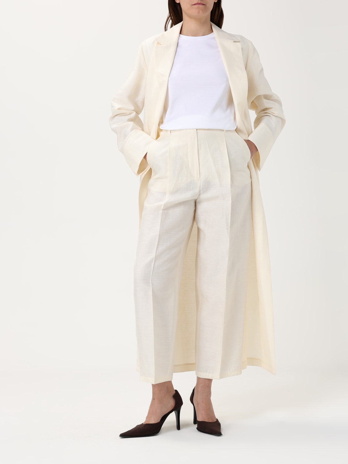 パンツ MAX MARA Woman Pants Ivory 2511131019600 001 MAX MARA: Pants woman - Ivory | Max Mara pants 2511131019600