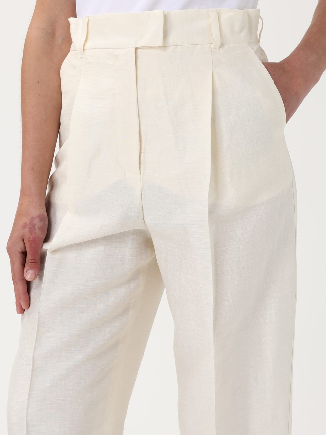 パンツ MAX MARA Woman Pants Ivory 2511131019600 001 MAX MARA: Pants woman - Ivory | Max Mara pants 2511131019600