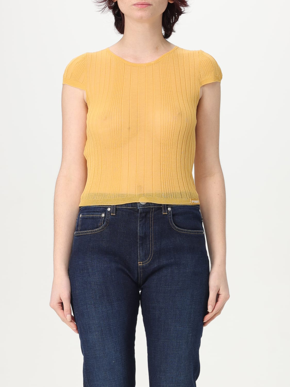 PINKO JERSEY: Jersey mujer Pinko, Amarillo - Img 1