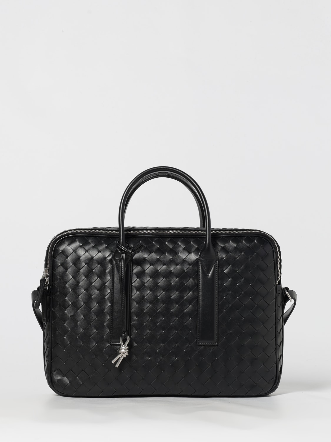 BOTTEGA VENETA BORSA: Borsa Business Getaway Bottega Veneta in pelle intrecciata , Nero - Img 1
