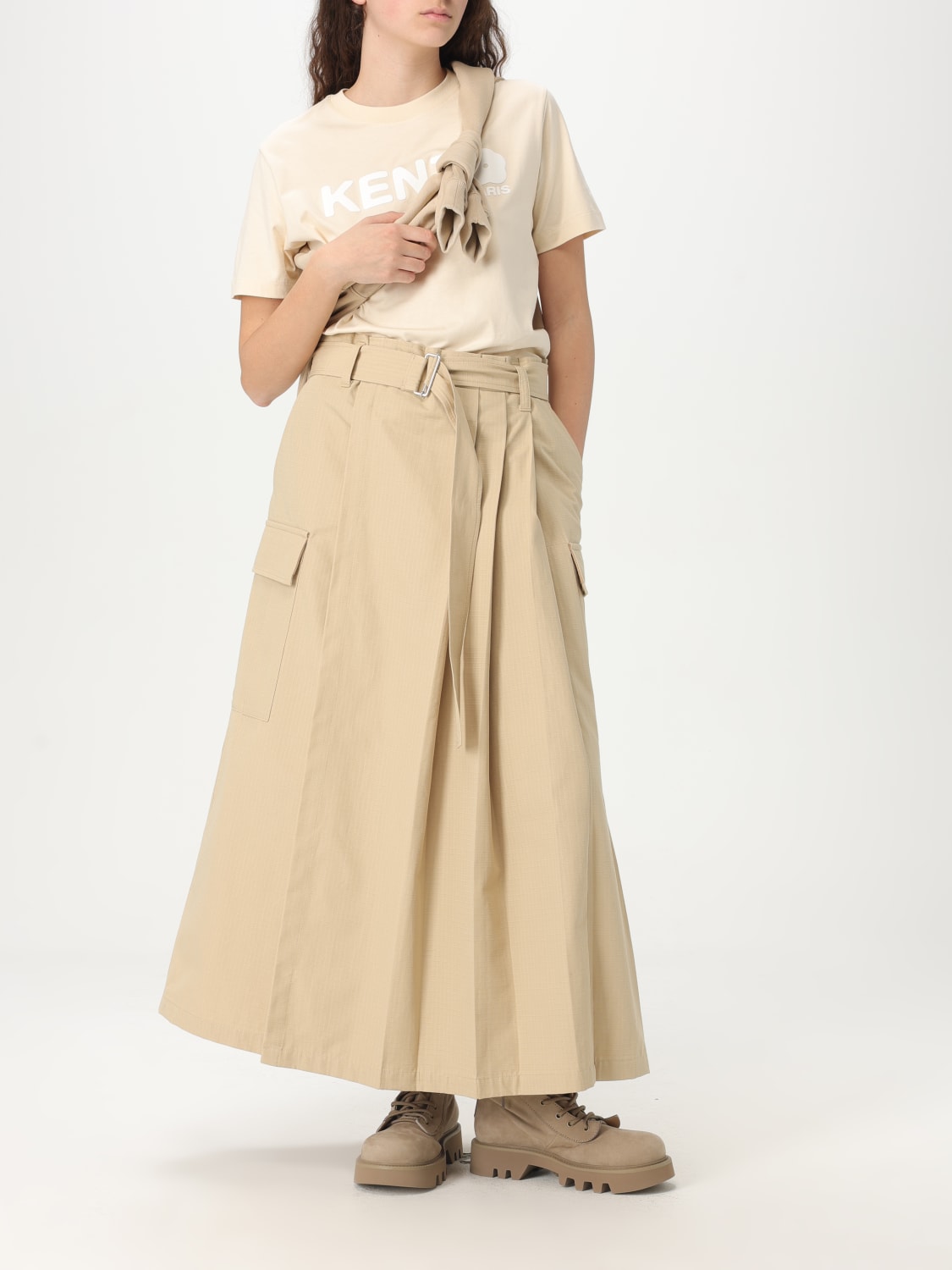 スカート KENZO Woman Skirt Beige FF52JU3039DL 11 KENZO: Skirt woman - Beige | Kenzo skirt FF52JU3039DL online