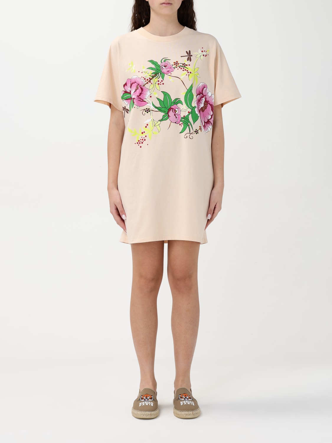 ワンピース KENZO Woman Dress Pink FF52RO7934SG 07 KENZO：ドレス レディース - ピンク | GIGLIO.COMオンラインの